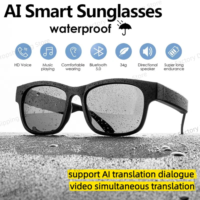 Ai Intelligent Translation Glasses Rechargeable Ai Glasses Support Ai Translation Dialogue Video Simultaneous Translation 2025