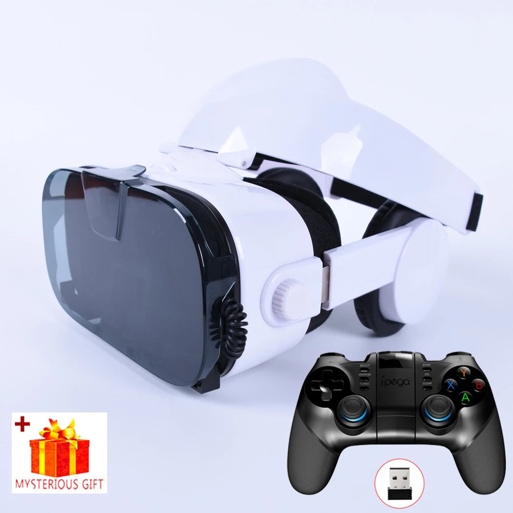 Virtual Reality 3D VR Glasses Headset Phone Viar Device Helmet Lenses Goggles Smart Smartphone Headphone Mobile Game Cell Viewer